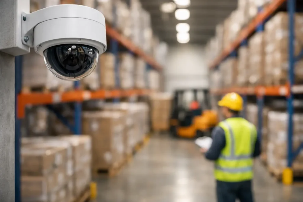 Camera beveiliging magazijn goed geregeld