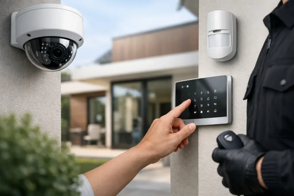 Professionele beveiligingsinstallatie woning
