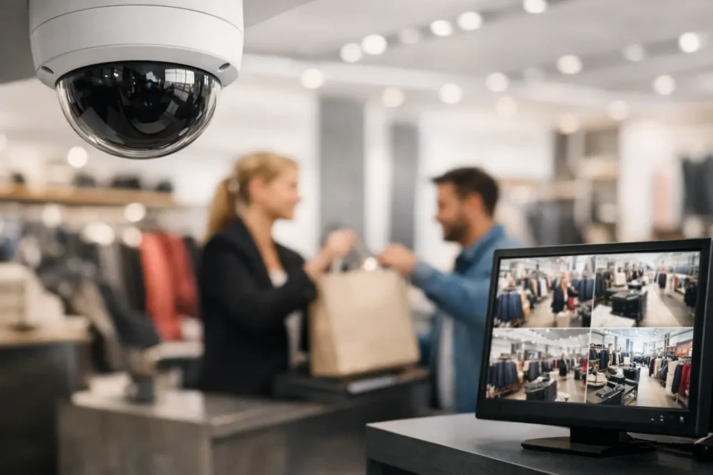 Camera beveiliging winkel case uitgelicht